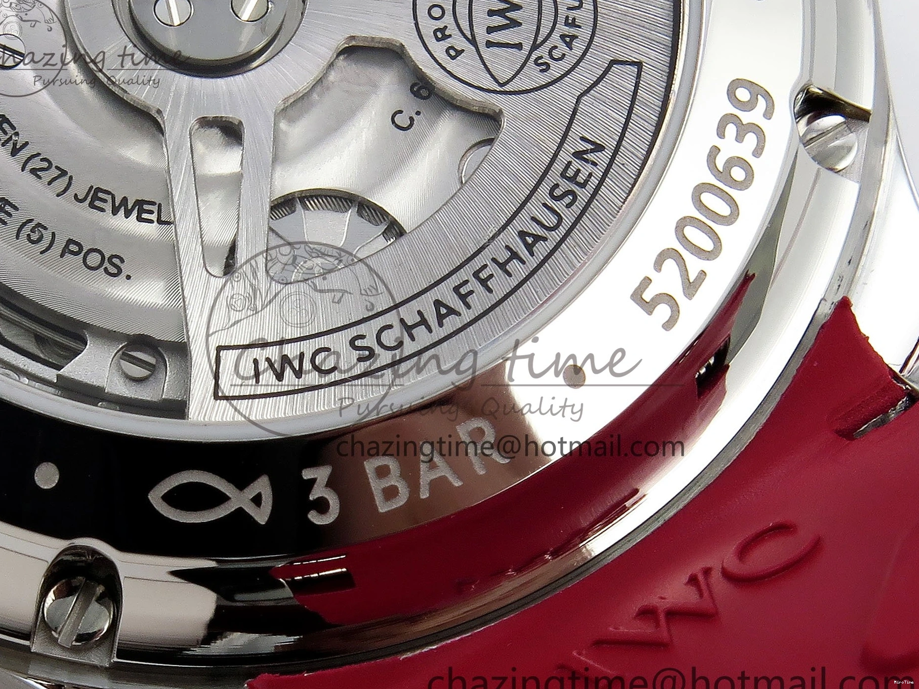 MIROTIME 0301 Reliable Portuguese Chrono IW3716 Z+F 1:1 Best Edition Red Dial on Red Rubber Strap A 7015